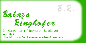 balazs ringhofer business card